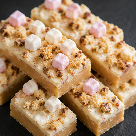 Large Fudge Bars with Rocky Road Topping
